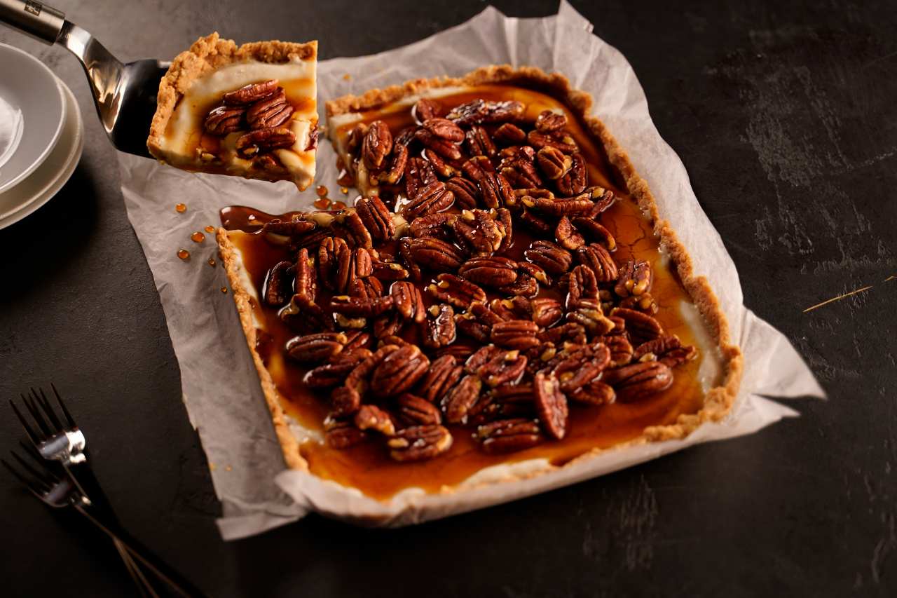 Cheesecake con noci pecan